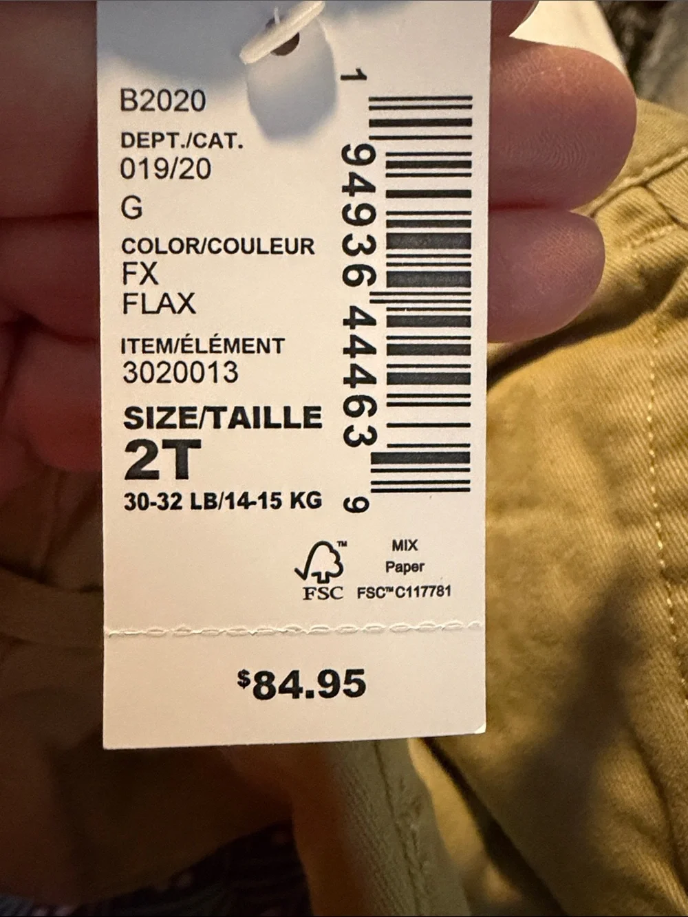 The Children's Place Tan Elastic-Waist Casual Pants